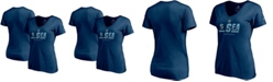 Fanatics Women's Navy Seattle Kraken Authentic Pro Secondary Logo V-Neck T-shirt